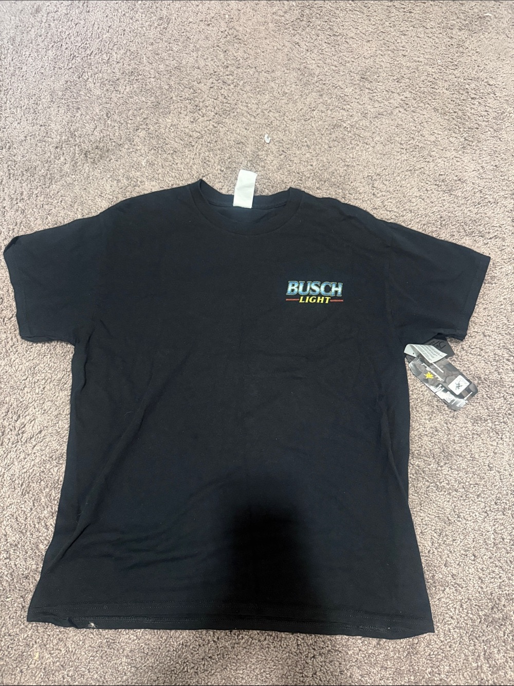Junk Food Clothing Black Busch Light Logo Tee